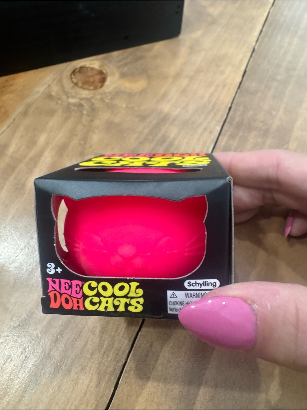 Cool Cats Squishy Toy - Neon Pink Cat Stress Ball